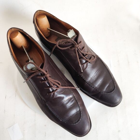 Bally Oxford Brogues Flats Womens 10 / 40.5  Leather Lace Up Adige Italy Vintage - Picture 14 of 14